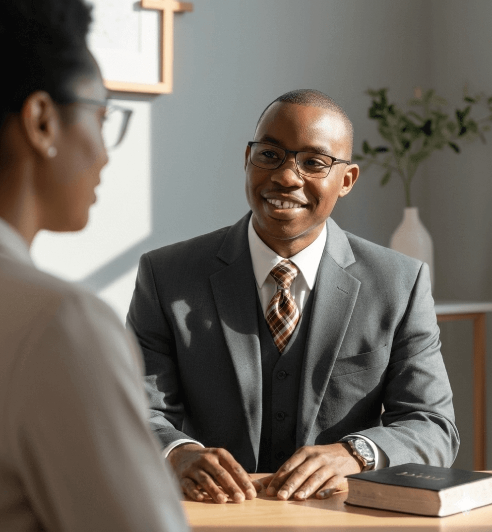 Dave Discussing with client