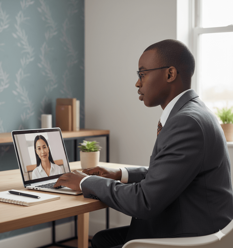 David Conducting Virtual Sessions